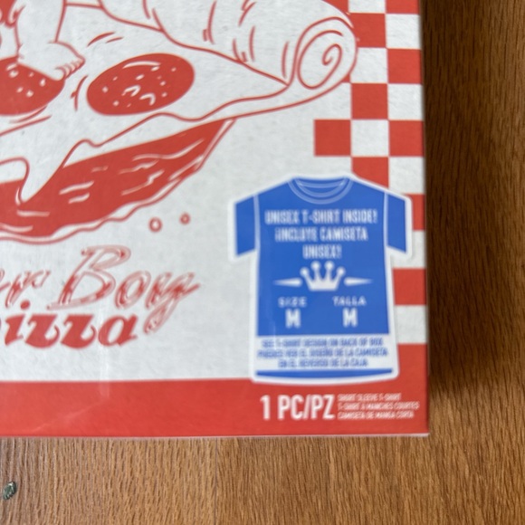 Unisex Size Medium Netflix Stranger Things Pop Tees Surfer Boy Pizza T-Shirt New - Picture 3 of 4